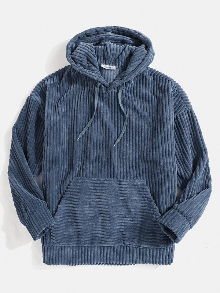 Unisex nano ribbed velvet hoodie with hoodie and kangaroo pocket Mune Fashion