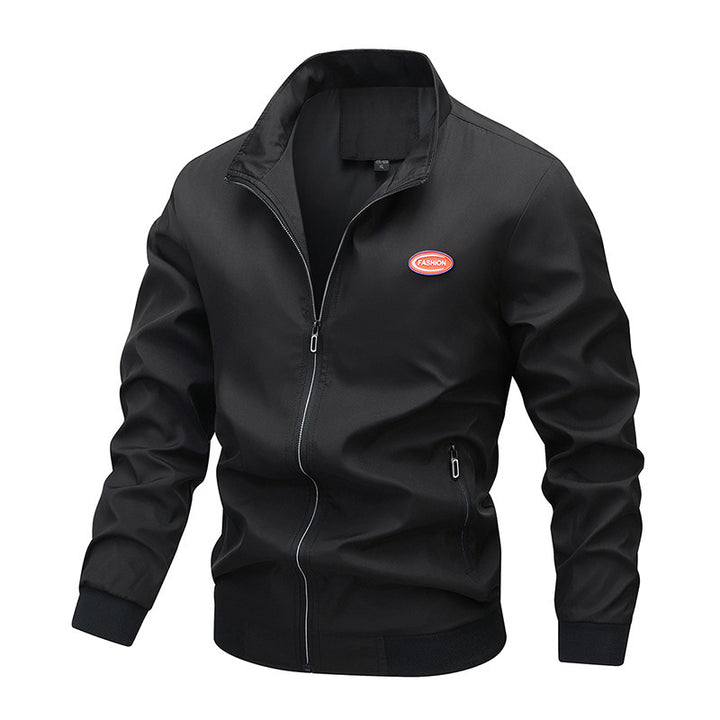 Men's Fabric Jacket with Zipper Mune Fashion