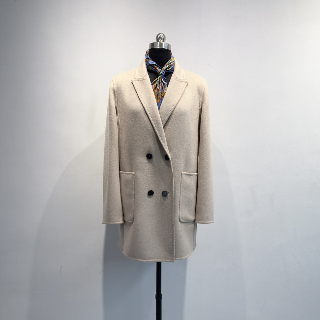 Women's Cozy Double-Breasted Textured Blazer Mune Fashion