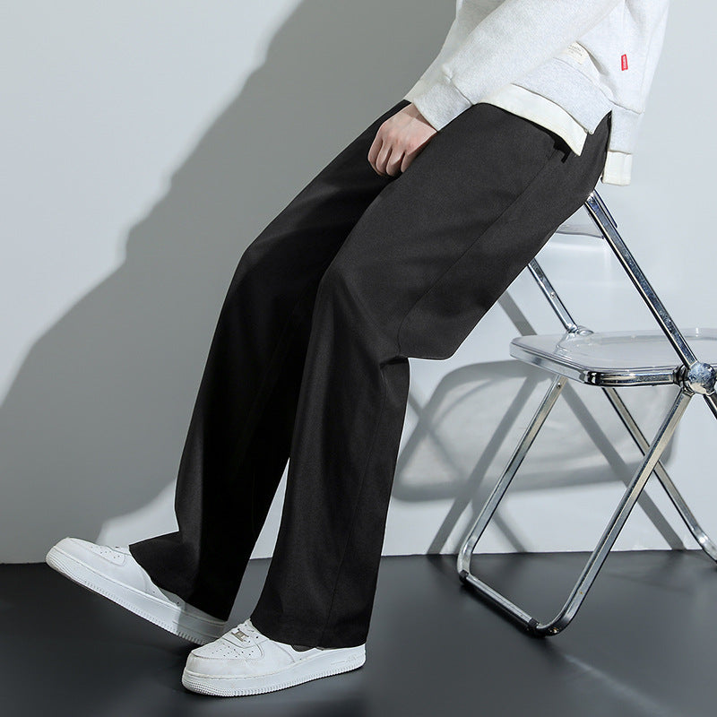 Men's Comfortable Casual Pants with Elastic Waistband and Pockets Mune Fashion