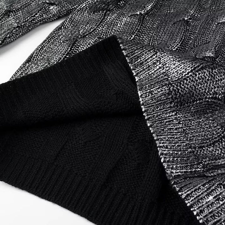 Women's Chunky Knit Cable Knit Sweater with Round Neck and Oversized Cut Mune Fashion