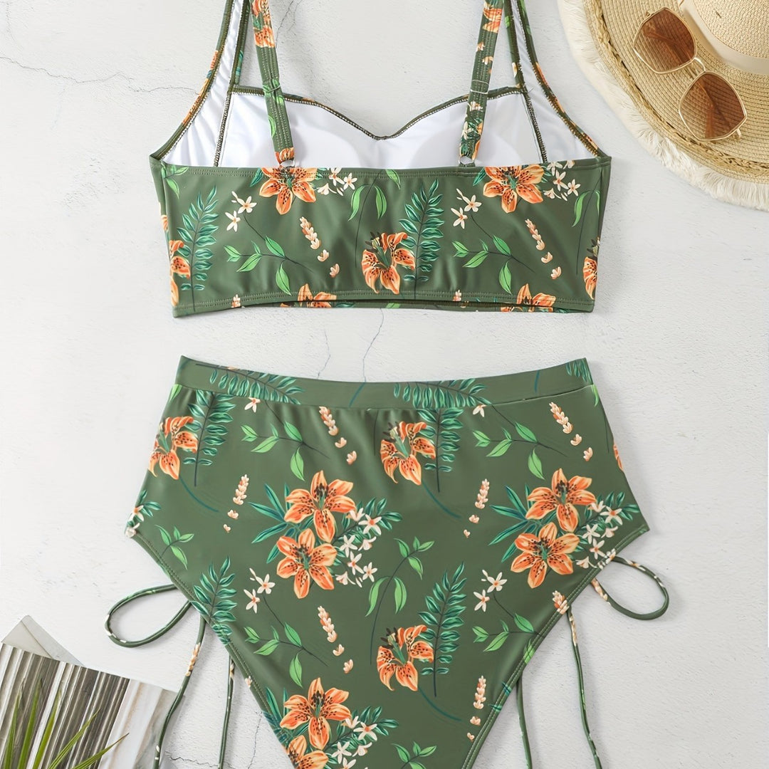 Women's High-Cut Bikini with Ruching Mune Fashion