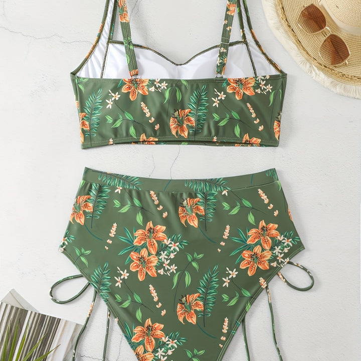 Women's High-Cut Bikini with Ruching Mune Fashion
