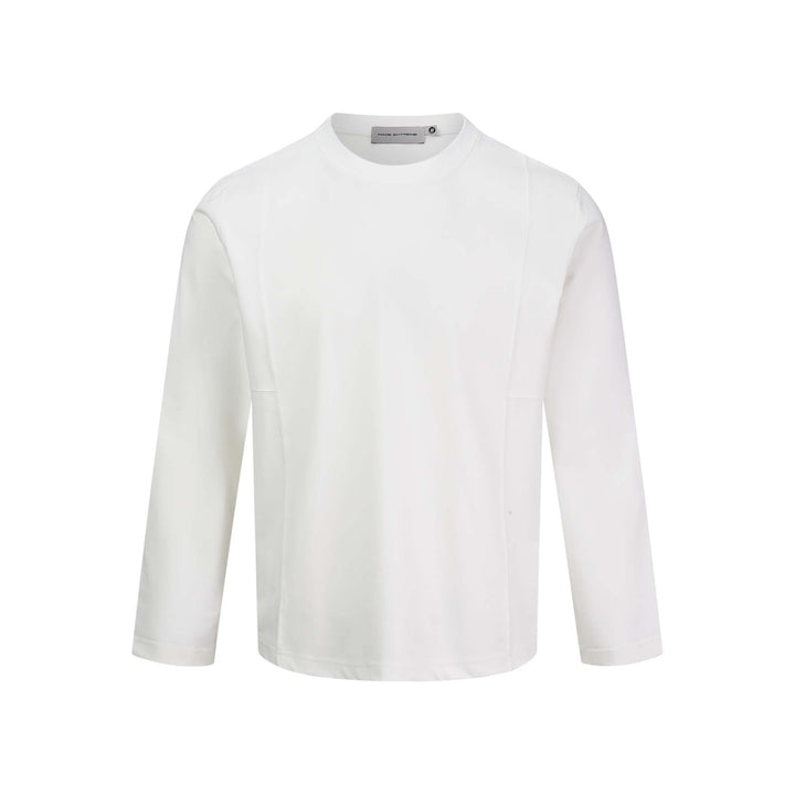 Unisex Technical Long Sleeve Shirt with Round Neck and Seamed Panel Detail Mune Fashion