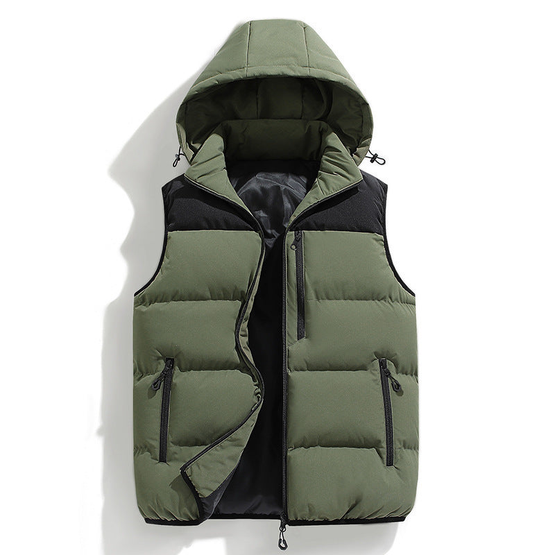Men's Padded Outdoor Vest with Hood Mune Fashion