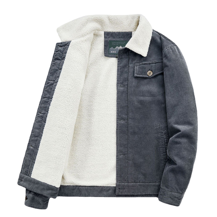 Men's cord jacket with Sherpa lining and warming teddy collar Mune Fashion