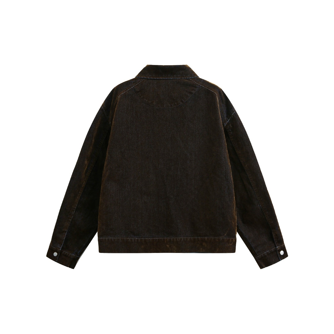 Unisex Boxy Blouson Jacket made of velours suede look with full zip and flap pockets Mune Fashion