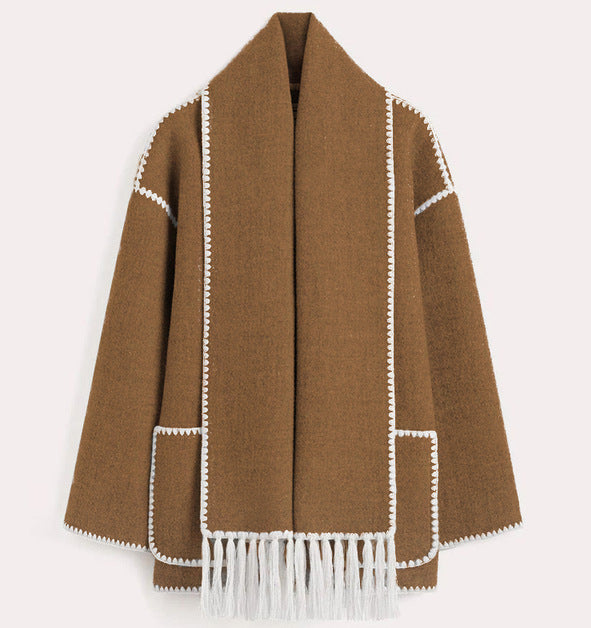 Women Elegant and Comfortable Wool Coat Mune Fashion