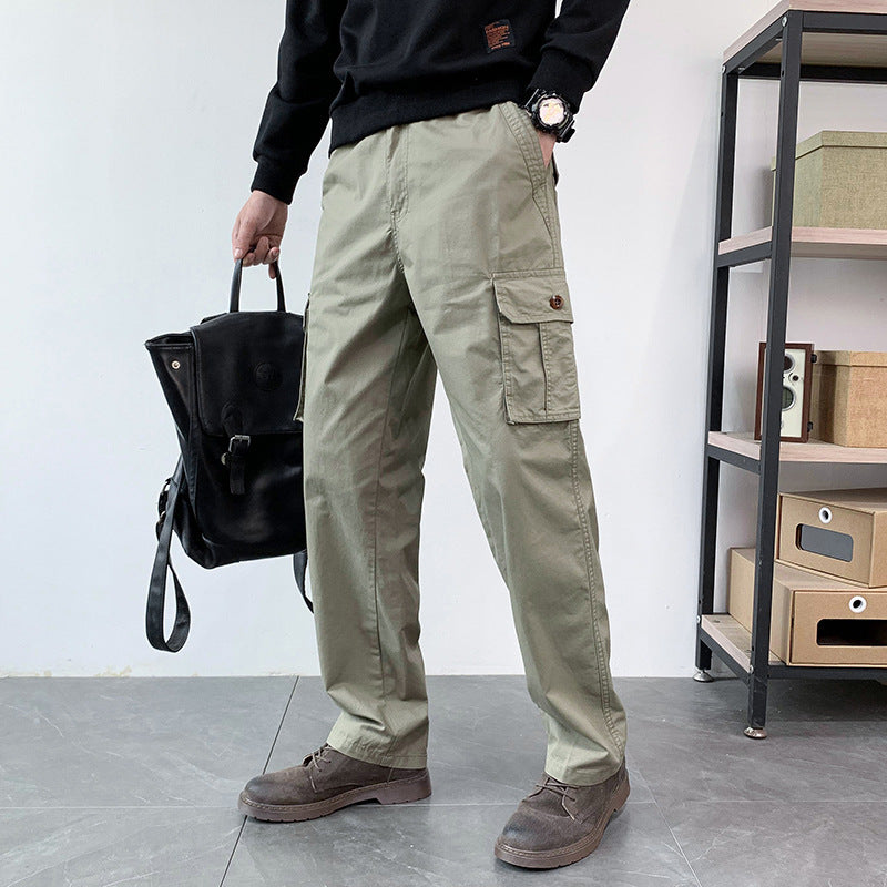 Men's Straight-Fit Cargo Pants with Multiple Pockets and Casual Fit Mune Fashion