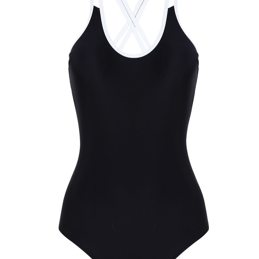 Women's One-Piece Swimsuit with Trendy Cross-Strap Design Mune Fashion