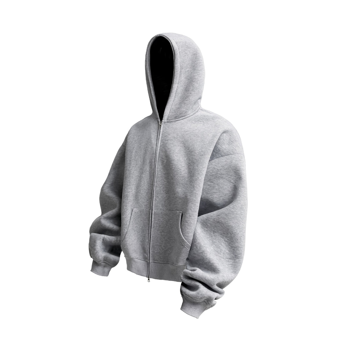 Unisex Oversized Hoodie Zip Jacket with Thermal Fleece and Kangaroo Pocket Mune Fashion