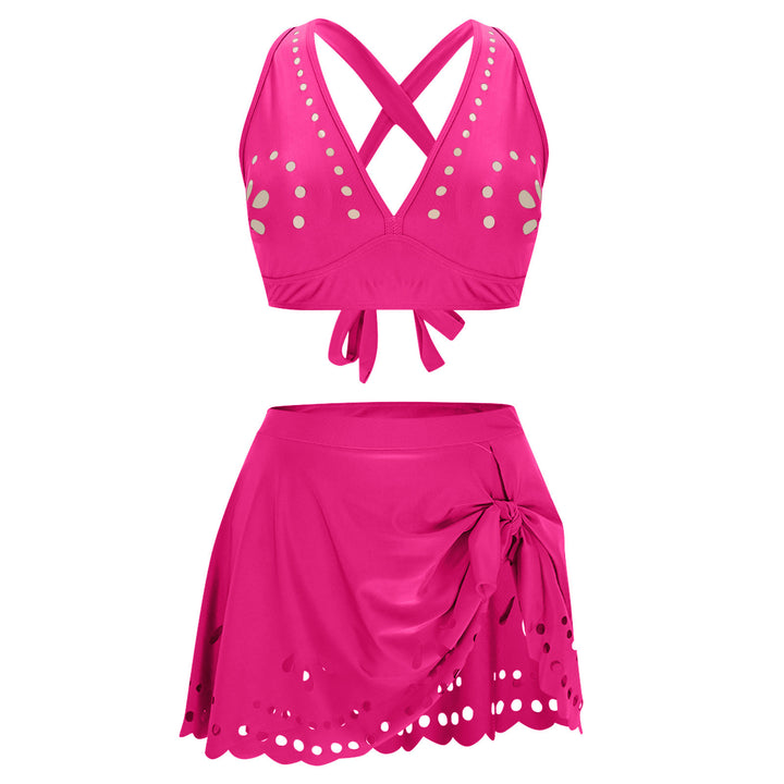 Ladies Swim Set with Skirt and Cross Straps Mune Fashion