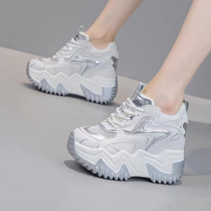 Women's Chunky Sneakers with Airy Mesh Surface and Cushioning Comfort Mune Fashion