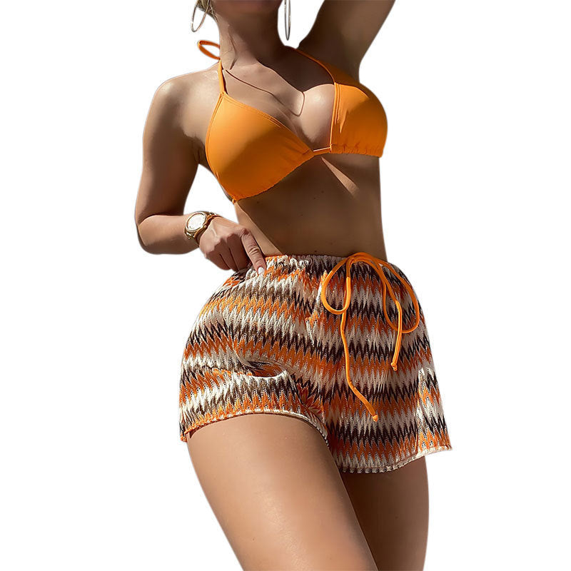 Ladies Bikini Set with fashionable lace pattern Mune Fashion