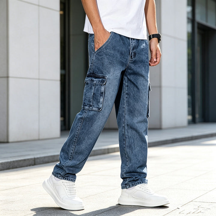 Men's Utility Cargo Jeans Mune Fashion