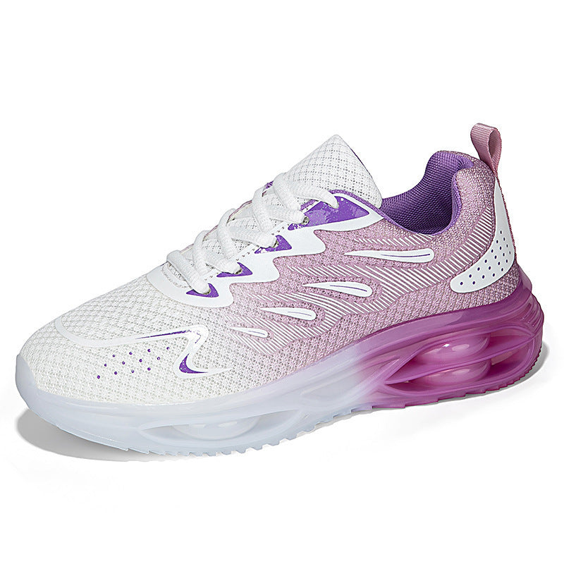 Women's trendy sports sneakers with visible air chamber midsole and seamless knit upper Mune Fashion