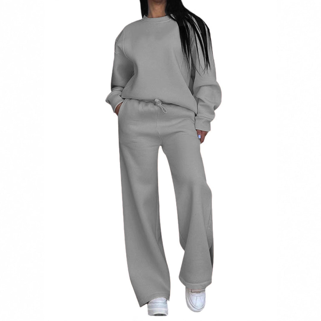 Women's casual oversized sweatshirt and wide jogging pants set Mune Fashion