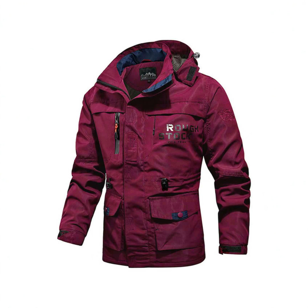 Men's Utility Field Parka with Hood, Multifunctional Pockets and Adjustable Waist Drawstring Mune Fashion