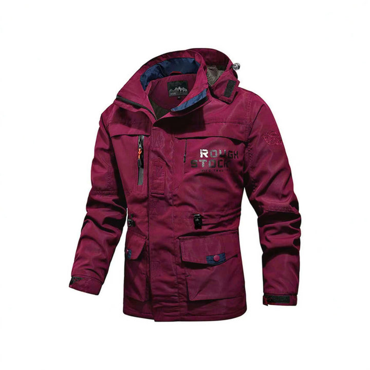 Men's Utility Field Parka with Hood, Multifunctional Pockets and Adjustable Waist Drawstring Mune Fashion