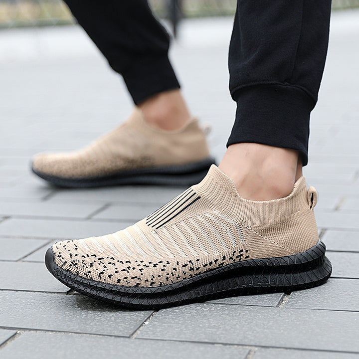 Unisex nan Slip-on knitted trainers with shape-retaining sock shaft, responsive lightweight sole and slip-resistant profile edge Mune Fashion