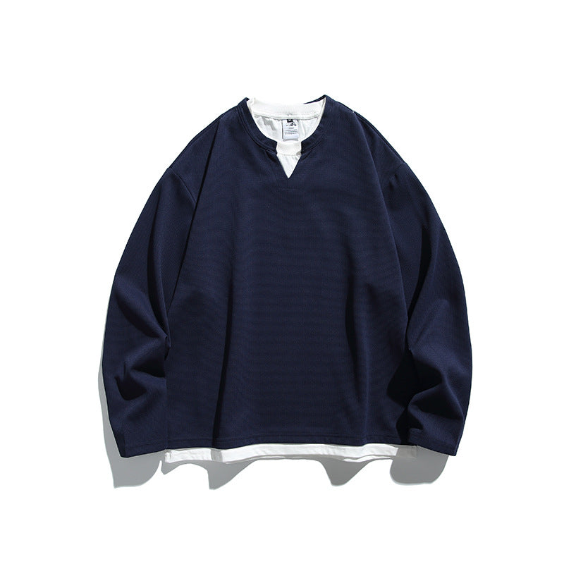 Unisex Oversize-Layering-Sweatshirt with V-insert and visible inner layer Mune Fashion