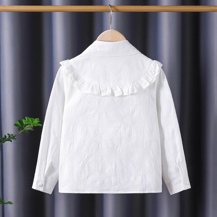 Girls' Shirt Blouse with Playful Ruffles Mune Fashion