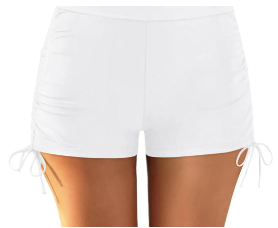 Women's figure-flattering swim shorts with gathering and side lacing Mune Fashion