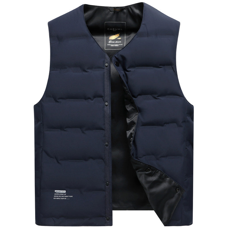 Men's lightweight padded thermal vest with snap-button closure and V-neck Mune Fashion