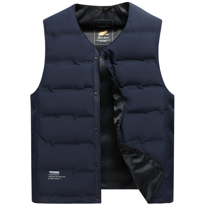 Men's lightweight padded thermal vest with snap-button closure and V-neck Mune Fashion