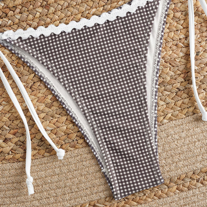Women’s bikini set with embellished triangle top and adjustable bottom Mune Fashion