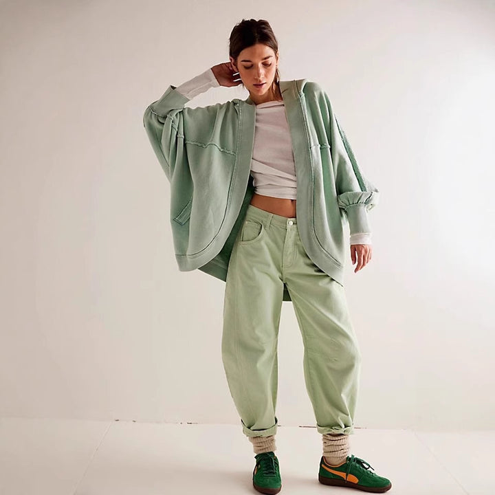 Women's Casual Oversized Sweat Jacket