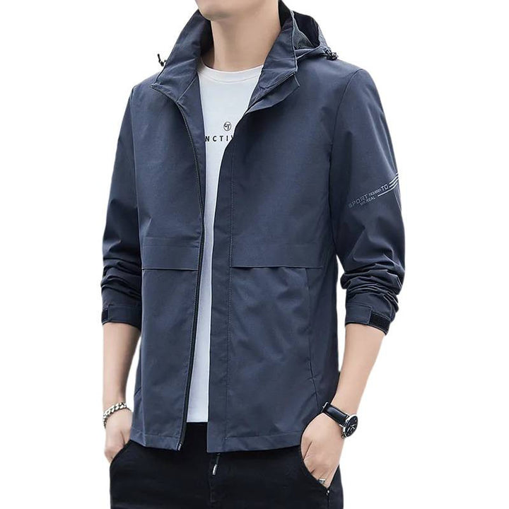 Men's Sporty Transitional Jacket with Adjustable Hood Mune Fashion