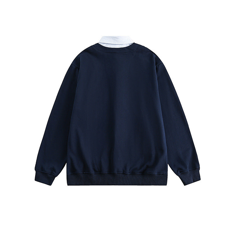 Men's oversized knit cardigan in sweatshirt style with V-neck and button placket Mune Fashion