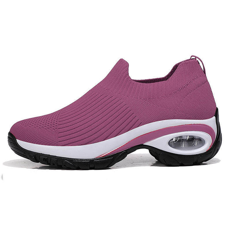 Women's Knit Sneaker Socks with Air Cushion Wedge Sole Mune Fashion