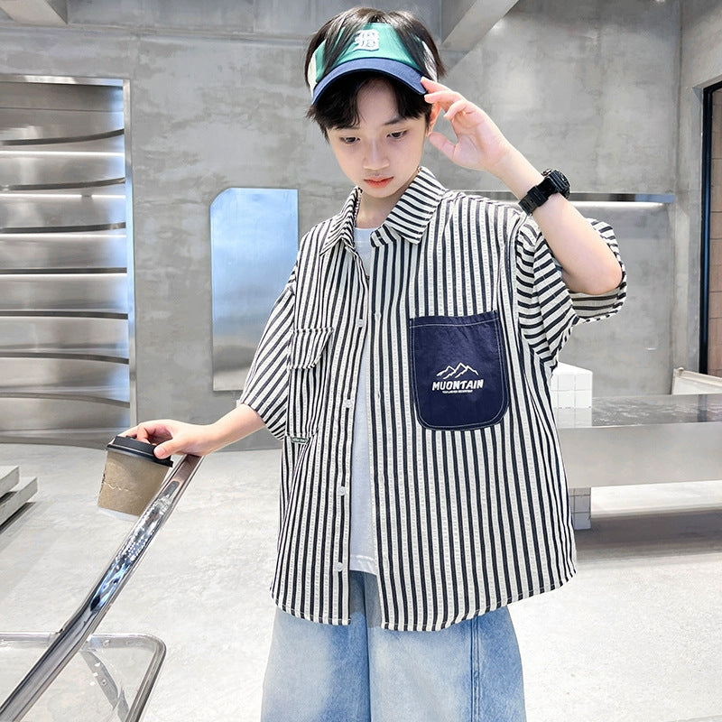 Boys Short Sleeve Shirt Mune Fashion