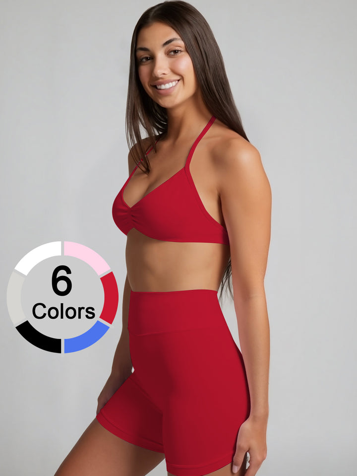Women's sporty bikini set with high-waisted shorts and elastic support Mune Fashion