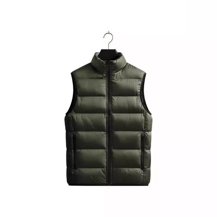 Men's compact insulation vest with horizontal quilting, windproof outer shell and zippered pockets Mune Fashion
