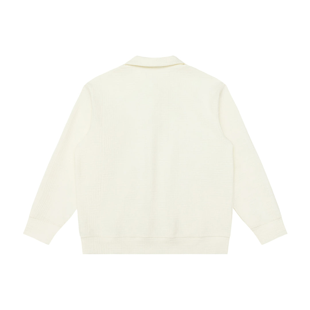 Unisex Waffle Knit Polo Shirt with Polo Collar and Half Button Placket Mune Fashion