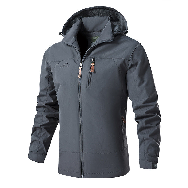 Men's Ultralight Softshell Hybrid Jacket with Adjustable Hood, Wind and Water Repellent Membrane Mune Fashion