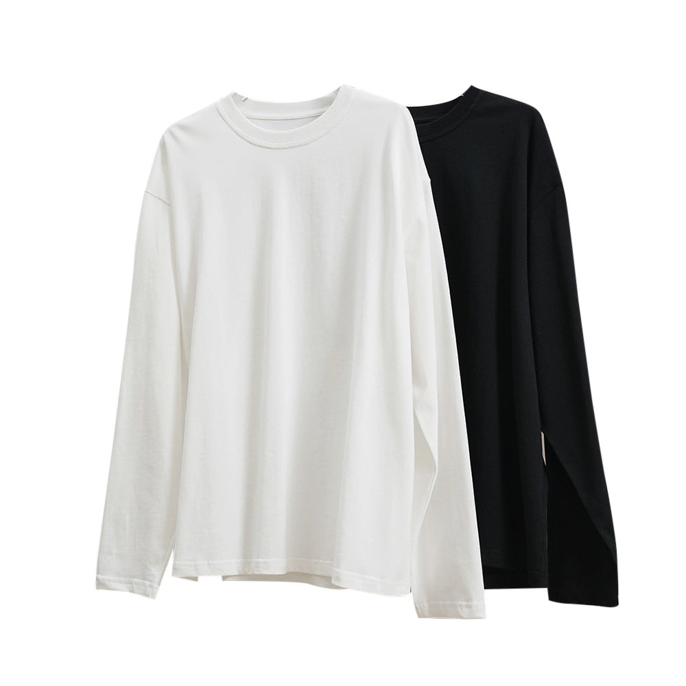 Women Loose Long Sleeve in Oversized Style made of Cotton Jersey with Extended Hem Mune Fashion