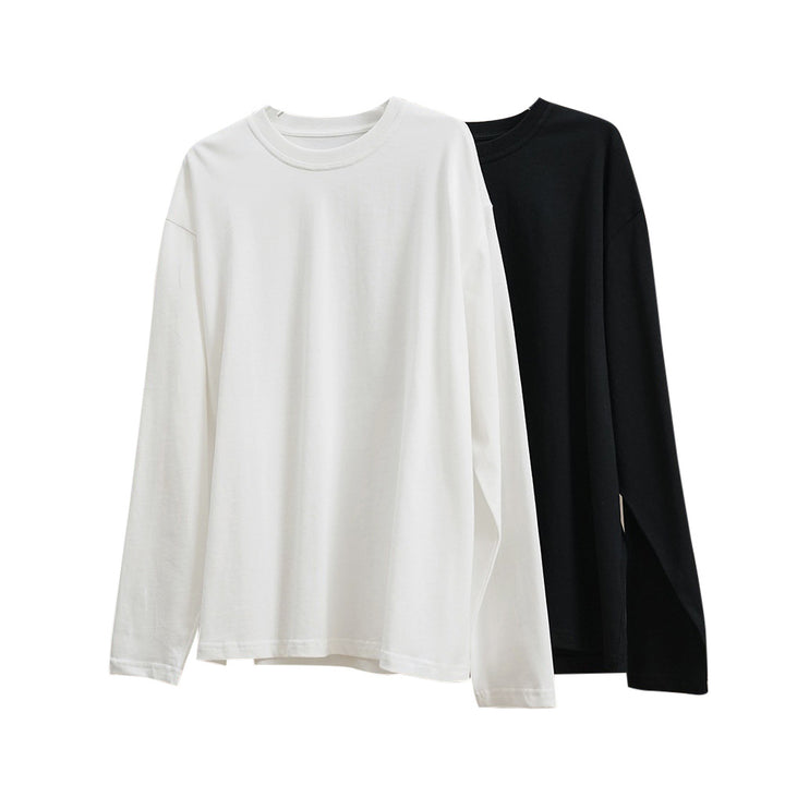 Women Loose Long Sleeve in Oversized Style made of Cotton Jersey with Extended Hem Mune Fashion