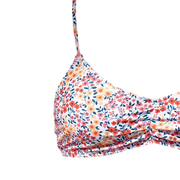 Women's Triangle Bikini with Creative Ruffles and Floral Design Mune Fashion