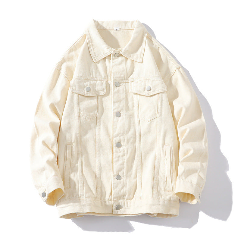 Unisex Oversized Denim Jacket with Snap Button Placket Mune Fashion