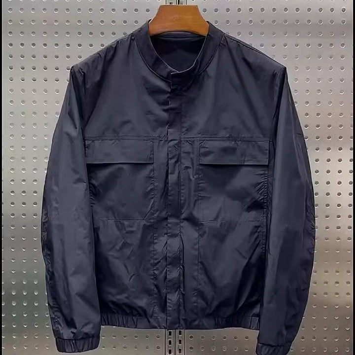 Men's Fashion Utility Jacket with High Collar Mune Fashion
