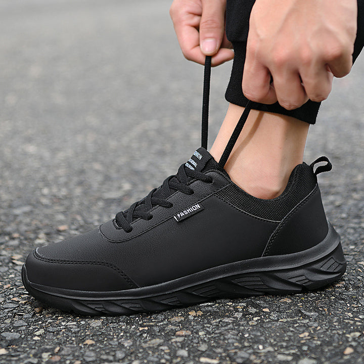 Men's slim city sneaker with water-repellent synthetic leather upper, shock-absorbing EVA midsole, and padded heel collar Mune Fashion