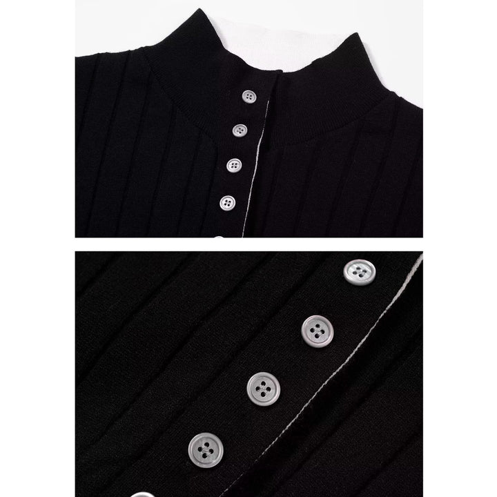 Men's coarse knit pullover with polo collar Mune Fashion