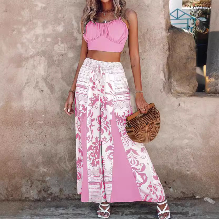 Ladies maxi skirt with ethnic print, smocked waistband and flowing A-line Mune Fashion