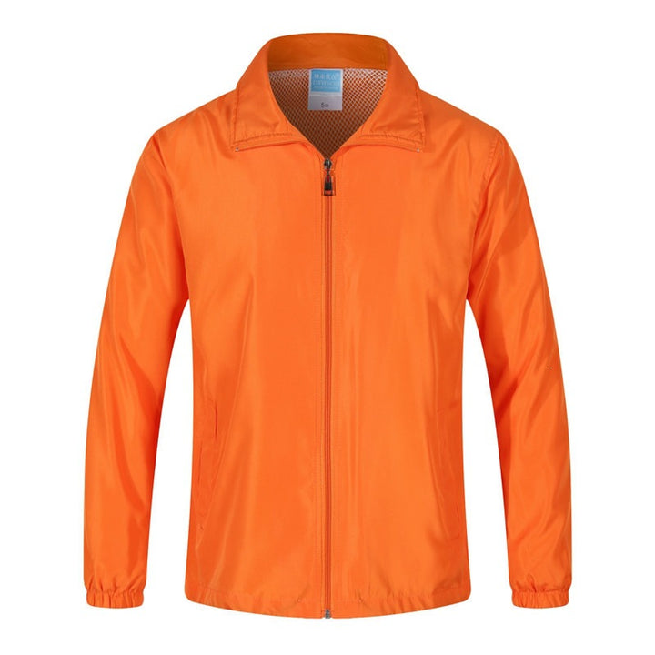 Men's Lightweight Windbreaker with Mesh Lining, Stand Collar & Elastic Hem Mune Fashion