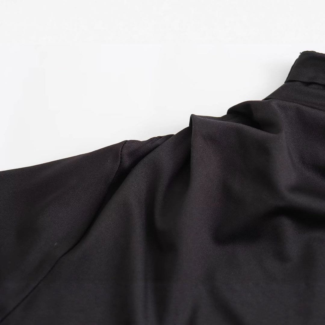 Women's Asymmetric One-Shoulder Maxi Dress with Long Sleeve Mune Fashion