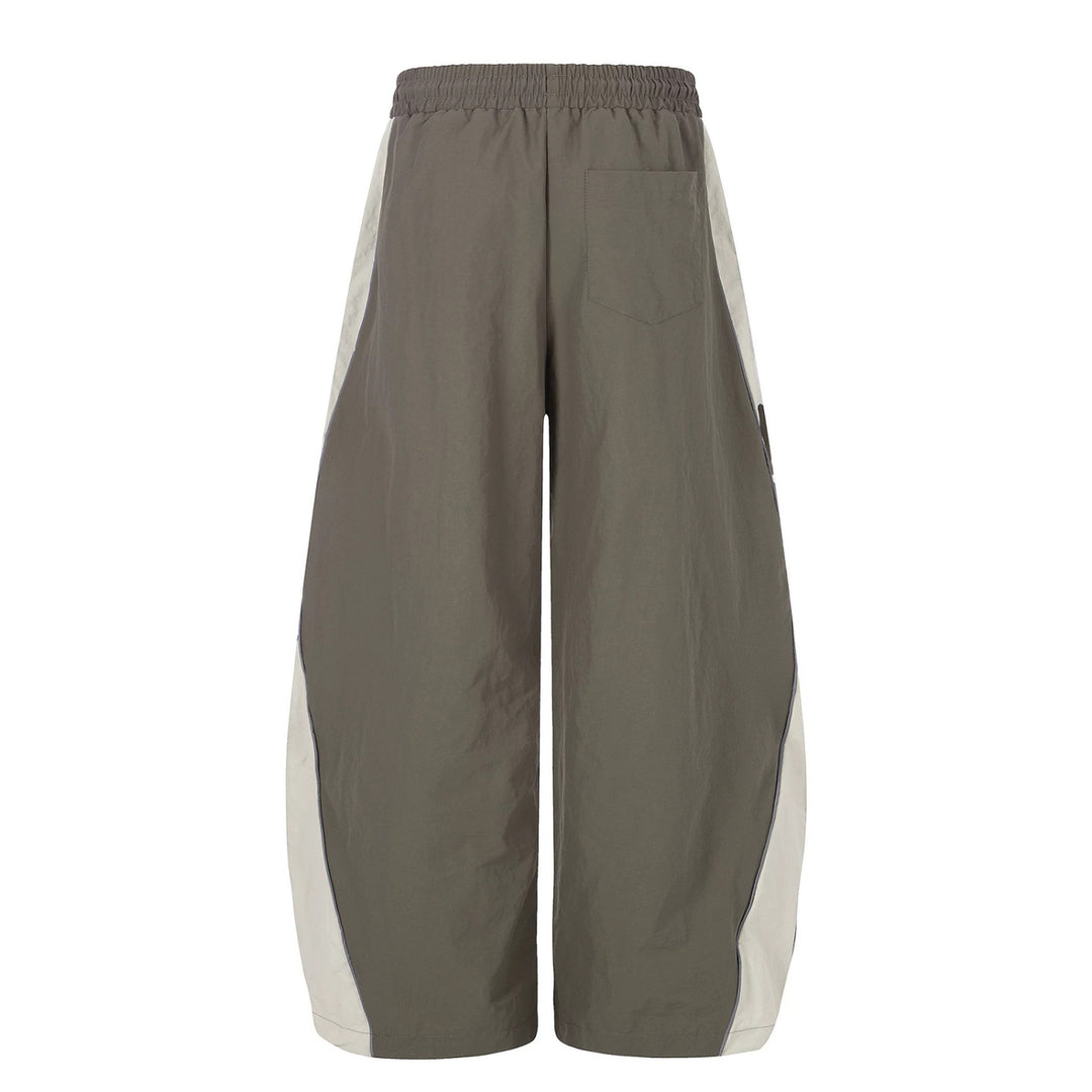 Women's Loose Knee-Length Lounge Shorts with Elastic Waistband, Drawstring and Number Print Mune Fashion